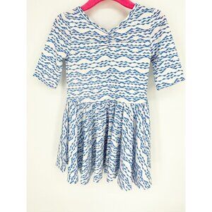 Dotdotsmile Girls Dress Size 2T Blue and White Print New with Tags